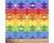 Puzzle Pieces Rainbow Love Digital Cotton Print Fabric | By the Yard | Sewing and Crafting | 44 inches wide